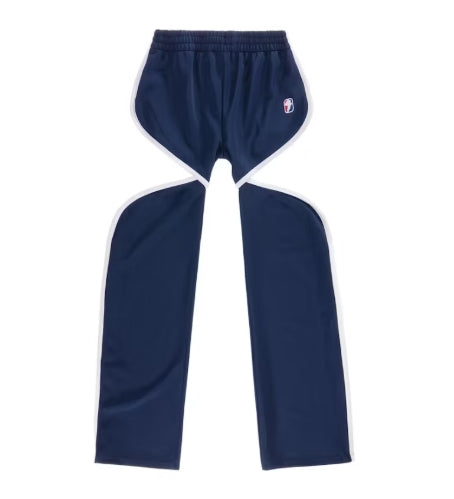 LIBERIA OLYMPIC NAVY THIGHT-HOLE TRACK PANTS